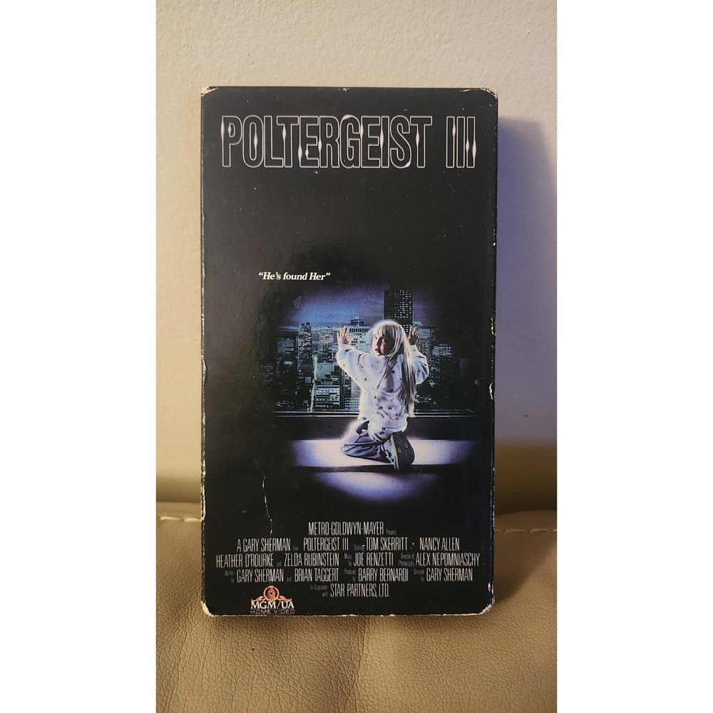 Poltergeist III (VHS, 1989) Tom‎ Skerritt, Nancy Allen, Heather O'Rourke